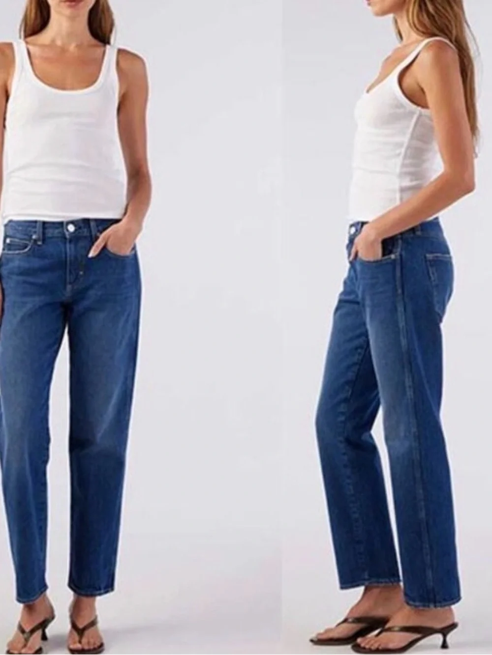 AMO Libby Jeans Women’s Size 27 Relaxed Straight Cropped Mid Rise Mastermind